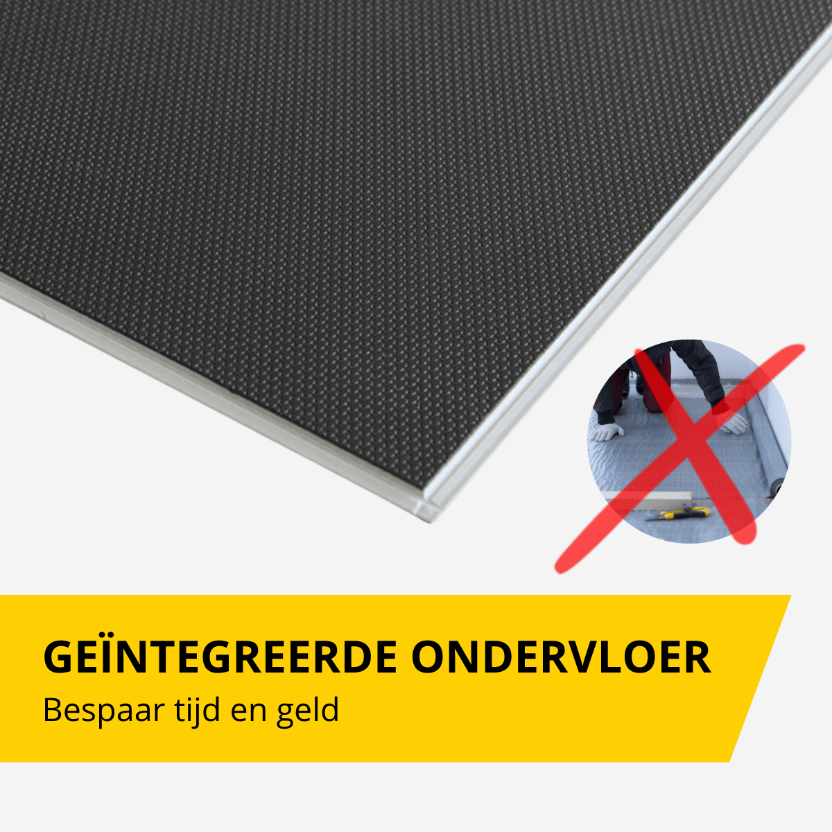 CHECK - Klik PVC met geïntegreerde ondervloer - Fläming eiken - Visgraat